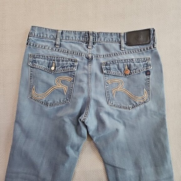 Rock & Republic Jeans Men's Size 36x30 Neil Cut Denim Blue Flap Pockets EUC - Picture 11 of 16